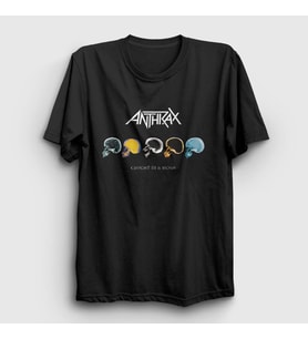Presmono Unisex Siyah Mosh Anthrax T-Shirt 10310tt
