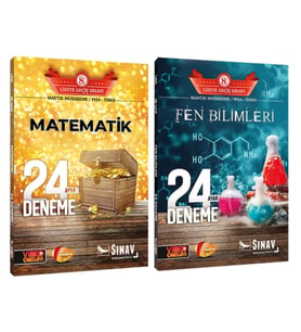 SINAV YAYINLARI LGS Matematik + Fen Bilimleri 24 Ayar Deneme (2 KİTAP)