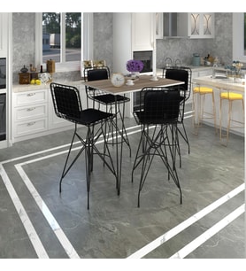 Knsz masa sandalye takımı hem105zengin crdsyh 100*070 4 sandalye syhsyh sırt minderli