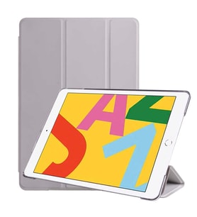 Apple iPad 10.2" 8.Nesil Fuchsia Smart Cover Standlı 1-1 Kılıf (Gri)