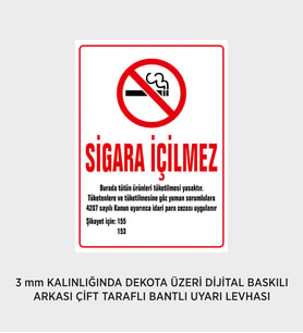 SİGARA İÇİLMEZ 25X37 CM