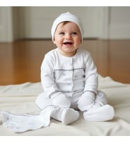 0-3 AY ERKEK BEBEK ŞİRİN AYICIK NAKIŞLI %100 PAMUK 5Lİ SET (Bebe Mavisi)