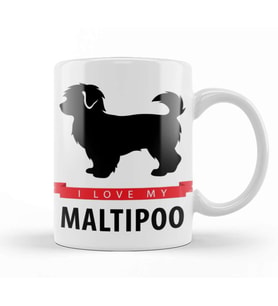 Maltipoo Mom I Love My Maltipoo Kupa Bardak Porselen
