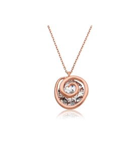 Gümüş Rose Aşk Döngüsü Kadın Kolye CSR2182576