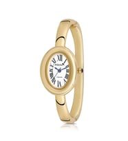 Polo Air Kelepçeli Oval Kasa Romen Rakamlı Kadın Kol Saati Gold Renk PL-1589B1x