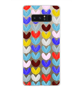 PrintiFy Samsung Galaxy Note 8 ile Uyumlu 1mm Slim Fit Water Color 1 Baskılı Şeffaf  Kılıf