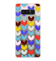 PrintiFy Samsung Galaxy Note 8 ile Uyumlu 1mm Slim Fit Water Color 1 Baskılı Şeffaf  Kılıf