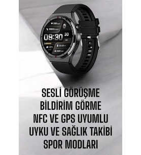Akıllı Saat Nabız Sensörlü Bildirim Görebilen Spor Modları Gps Takibi