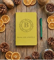 Kişiye Özel Gold Baş Harf Defter Doğum Günü Hediyesi