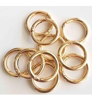 Angel Çanta Aksesuar 10Lu 2.5 Cm Light Gold Renk Yaylı Halka Örgü Çanta İçin