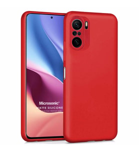 Microsonic Matte Silicone Xiaomi Mi 11i Kılıf Kırmızı