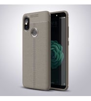 Xiaomi Mi 8 Kılıf Deri Tarzı Niss Silikon Case (Gri)
