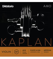 D'Addario KA310 Kaplan Amo 4/4 Tam Boy Keman Tel Seti - Medium Tansiyon (Profesyonel)  Sentetik Çekirdek, Sıcak ve Zengin Ton Karakteri, Hızlı Akort Stabilitesi ve Geniş Dinamik Aralık