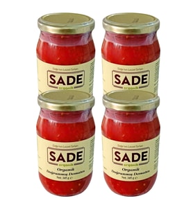 SADE ORGANİK DOĞRANMIŞ DOMATES 340 GR. 4 LÜ