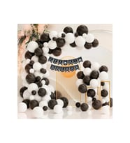 Siyah Beyaz Pastel Balon Zincir Seti