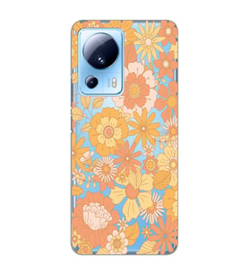 Xiaomi Mi 13 Lite Uyumlu Çiçek Desenli Şeffaf Telefon Kılıfı