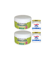 2li Çörek Otu Kremi Büyük XLBoy 200 ml Ağrı Kremi Green + 2li 50 ml Snow Kitten Krem / Diz Dirsek İskelet Sırt Bel Kas Eklem Ağrılarına Masaj Seti