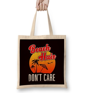 Beach Hair Island Vacation Summer Travel Ocean Sunbathing Bez Çanta Uzun Saplı