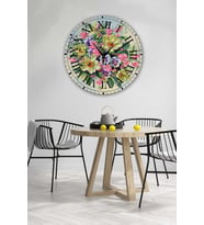 Bilge Retro Tasarımlı Duvar Saati 35x35cm (Baskılı)