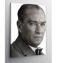 Kanvas Tablo Siyah Beyaz Atatürk
