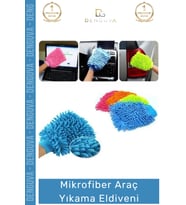 #Eldiven Yumuşak Püsküllü Boya Koruma Mükemmel Emiş Gücü Temizlik Mikrofiber Araç Yıkama Eldiveni