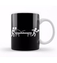 Ping Pong Table Tennis Stick Figures Pingpong Kupa Bardak Porselen