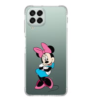 Samsung Galaxy M33  Köşe Korumalı Antişok Kapak Minnie Mouse Tasarımlı Şeffaf  Kılıf