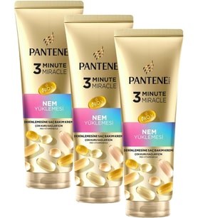 Pantene Nem Yüklemesi Derinlemesine Saç Bakım Kremi 220 Ml (3 Paketi)