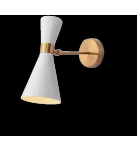 Rsylight Retro Metal Rustik Hareketli Dekoratif Beyaz  Vintage Duvar Aplik