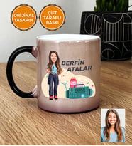 Kişiye Özel Karikatürlü Paramedik Hediye Kupa Bardak Sihirli Kadın Paramediğe Tıp Bayramı Hediyesi