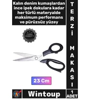 #Makas Lazer Kesim Paslanmaz Çelik Ağızlı Ergonomik Plastik Saplı Şık Profesyonel Terzi Makası 23 Cm