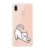 Huawei P20 Lite Uyumlu Baskılı Yumuşak Silikon Şeffaf Telefon Kılıfı