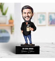 Kişiye Özel Cool Erkek Karikatürlü Biblo