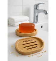 Doğal Bambu Katı Sabunluk 1 Adet Banyo Aksesuarları