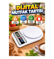 TF-1010 Dijital Mutfak Tartısı 10 kg Kapasiteli LCD Ekranlı