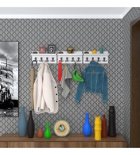 Kenzlife elbise askılığı karayemiş3 byz 26*114*12 vestiyer portmanto askı askılık 12 adet askı (Karışık)