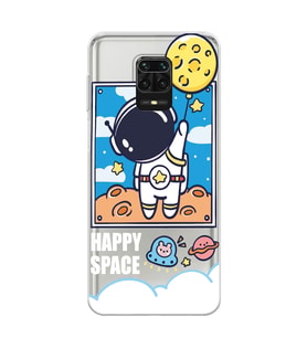 Redmi Note 9 Pro/Note 9S Uyumlu Astronot Desenli Şeffaf Telefon Kılıfı