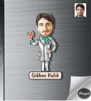 Kişiye Özel Dişci Doktor Erkek Ahşap Magnet -4