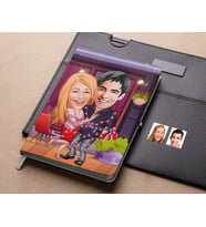 Bk Gift Kişiye Özel Sevgililer Karikatürlü Beyaz Defter-2 , Arkadaşa Hediye , Sevgiliye Hediye