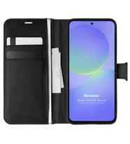 Microsonic Samsung Galaxy A36 Kılıf Delux Leather Wallet Siyah (Siyah)