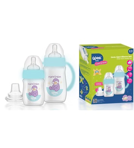 Wee Baby Nanninom Geniş Ağızlı Biberon Seti 0-6 Ay (İçeriği 3 Parça)