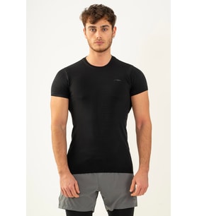 Maraton SlimFit Erkek Bisiklet Yaka Siyah T-shirt