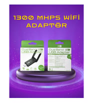Mey İthalat® Yüksek Hızlı 1200 Mbps Çift Bant USB WiFi Adaptör – Güçlü Sinyal, Geniş Uyumluluk