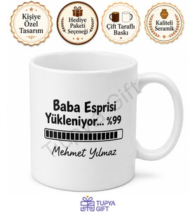 Baba Esprileri Yazılı Komik Tasarım Kupa Bardak Babalar Günü Hediye