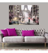 Miyrem Exclusive Serie"  Sulu Boya Paris Eyfel Kulesi Kanvas Tablo