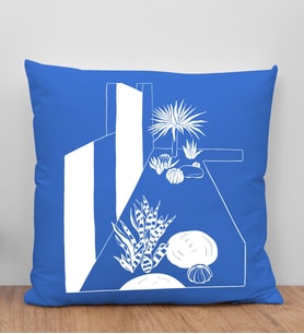 BK Gift Modern Art Tasarımlı Mavi Kırlent Yastık, Arkadaşa Hediye, Ev Dekorasyonu, Ev Hediyesi-6
