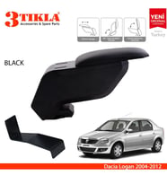 Dacia Logan 2004-2012 Delmesiz Çelik Ayaklı Siyah Kolçak Kol Dayama