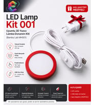 LED Lamp - Kit 001 Uyumlu 3D Yazıcı Lamba Donanım Kiti GÜN IŞIĞI (Bambu Lab MH001 TAM UYUMLU) + Şarj Adaptörü Hediyeli