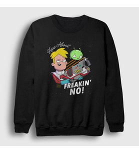 Presmono Unisex Siyah Freakin No Gary Final Space Sweatshirt 435020tt