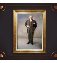Özel Seri Paspartulu Çerçeveli Atatürk Tablo l400 (Gold)